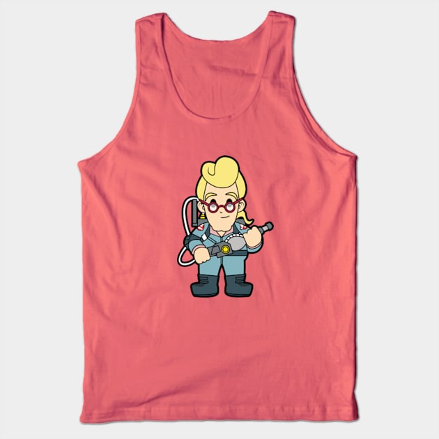 Egon Spengler Ghostbusters Chibi Tank Top by mighty corps studio